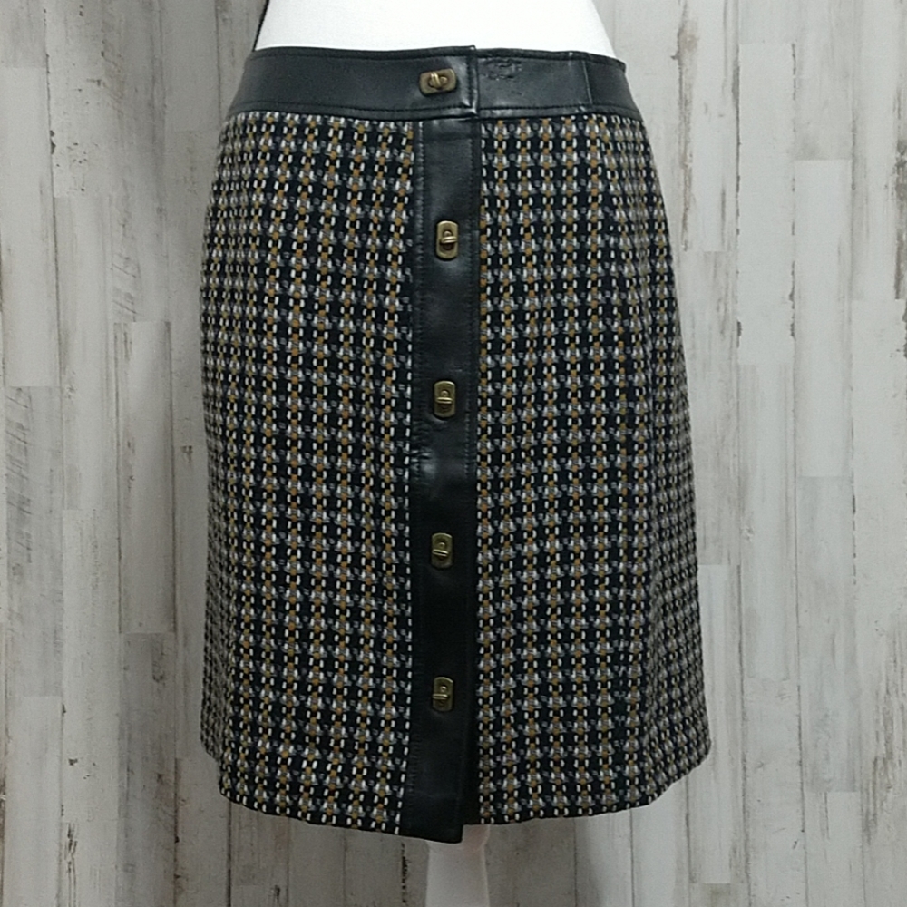 Talbot's Black Wool Skirt